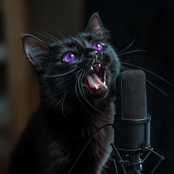 Purplepaw meows wisdom to the world